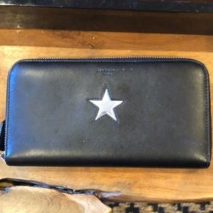 Givenchy Black Wallet with Silver Star
